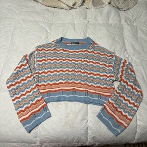 Crochet cropped sweater